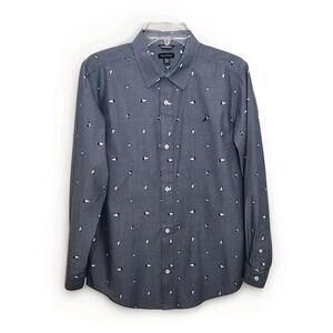 Nautica Chambray Sailing Button Up Shirt Sz 18 / 20